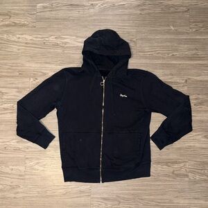 Rapha Cotton Logo Full Zip Hoodie Mens Size Large Navy Blue